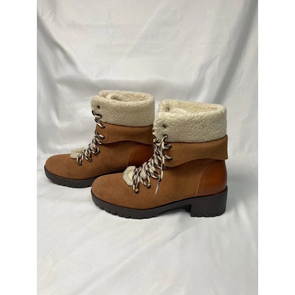 Skechers Brown Suede Lace Up‎ Hiking Snow Boots 8.5 - Picture 9 of 11